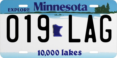 MN license plate 019LAG