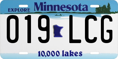 MN license plate 019LCG