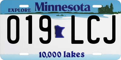 MN license plate 019LCJ