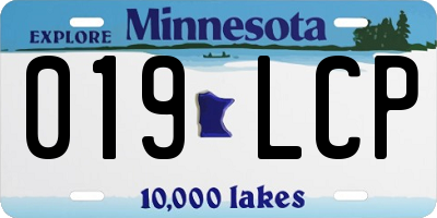 MN license plate 019LCP