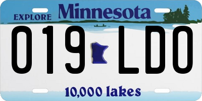 MN license plate 019LDO