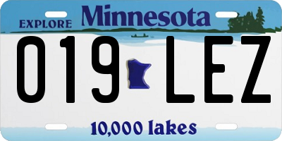 MN license plate 019LEZ