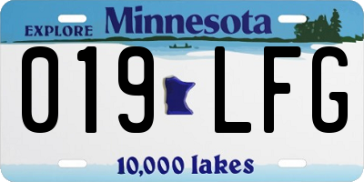 MN license plate 019LFG