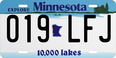 MN license plate 019LFJ