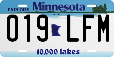 MN license plate 019LFM