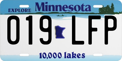 MN license plate 019LFP