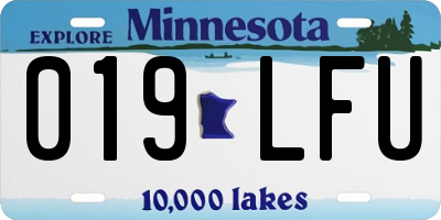 MN license plate 019LFU