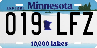 MN license plate 019LFZ