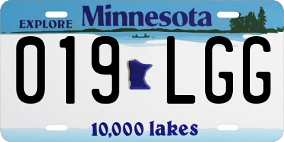 MN license plate 019LGG