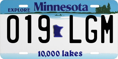 MN license plate 019LGM
