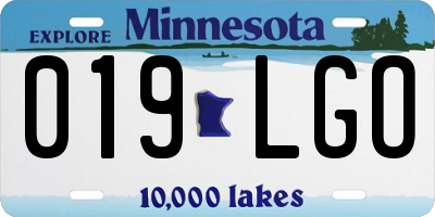 MN license plate 019LGO