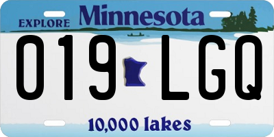 MN license plate 019LGQ