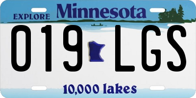 MN license plate 019LGS