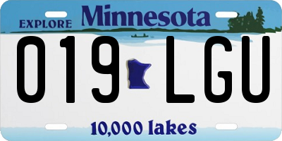 MN license plate 019LGU