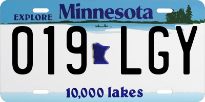 MN license plate 019LGY