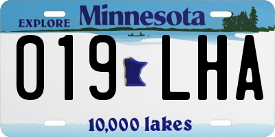 MN license plate 019LHA