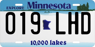 MN license plate 019LHD