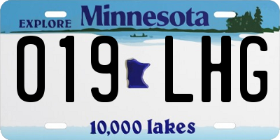 MN license plate 019LHG