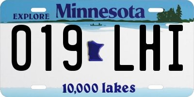 MN license plate 019LHI