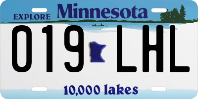 MN license plate 019LHL