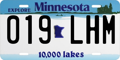 MN license plate 019LHM