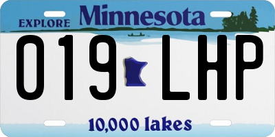MN license plate 019LHP