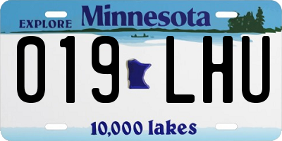 MN license plate 019LHU