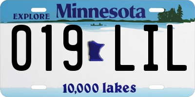 MN license plate 019LIL