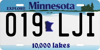MN license plate 019LJI