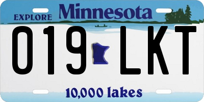 MN license plate 019LKT