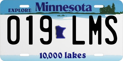 MN license plate 019LMS