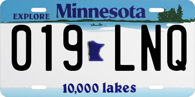 MN license plate 019LNQ