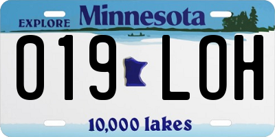 MN license plate 019LOH