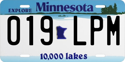 MN license plate 019LPM