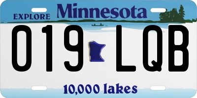 MN license plate 019LQB