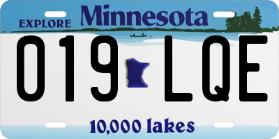MN license plate 019LQE