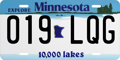 MN license plate 019LQG