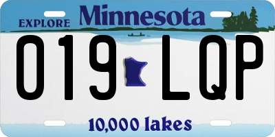 MN license plate 019LQP