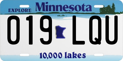 MN license plate 019LQU