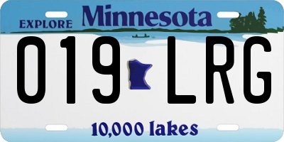 MN license plate 019LRG
