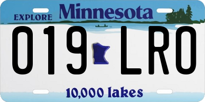 MN license plate 019LRO