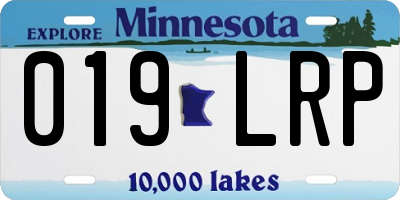 MN license plate 019LRP
