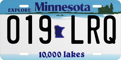 MN license plate 019LRQ