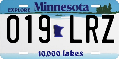 MN license plate 019LRZ