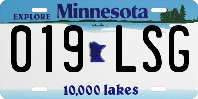 MN license plate 019LSG