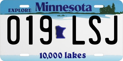 MN license plate 019LSJ