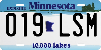 MN license plate 019LSM