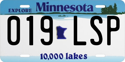 MN license plate 019LSP