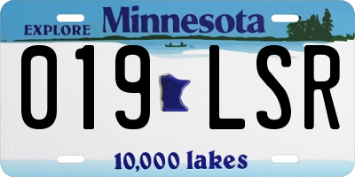 MN license plate 019LSR