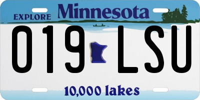 MN license plate 019LSU
